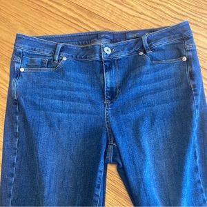 J. Jill Denim Weekender Straight Leg Cotton Tencel Jeans size 10 EUC
